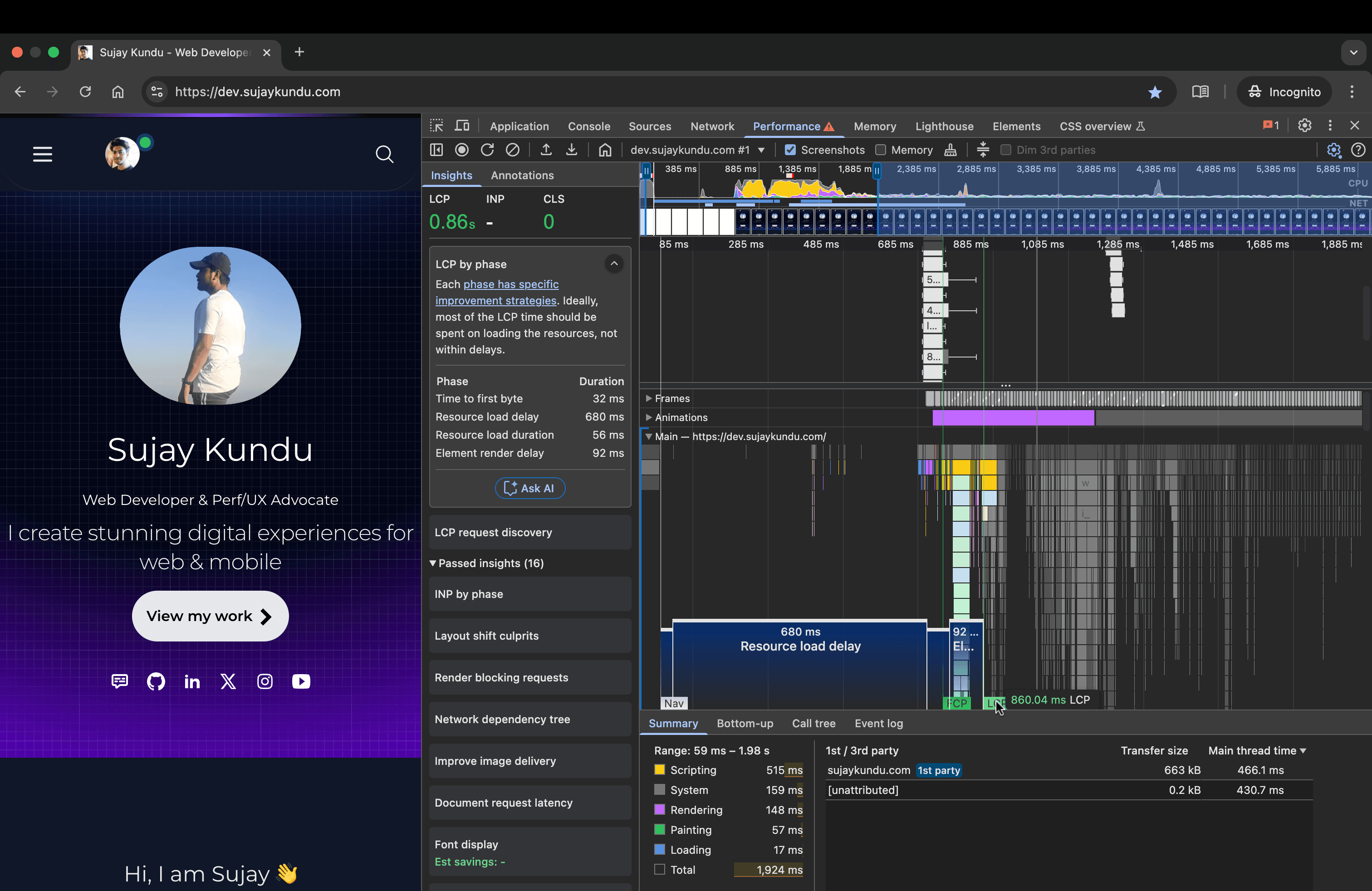 Issue 5 - Resource Load Time in Dev env