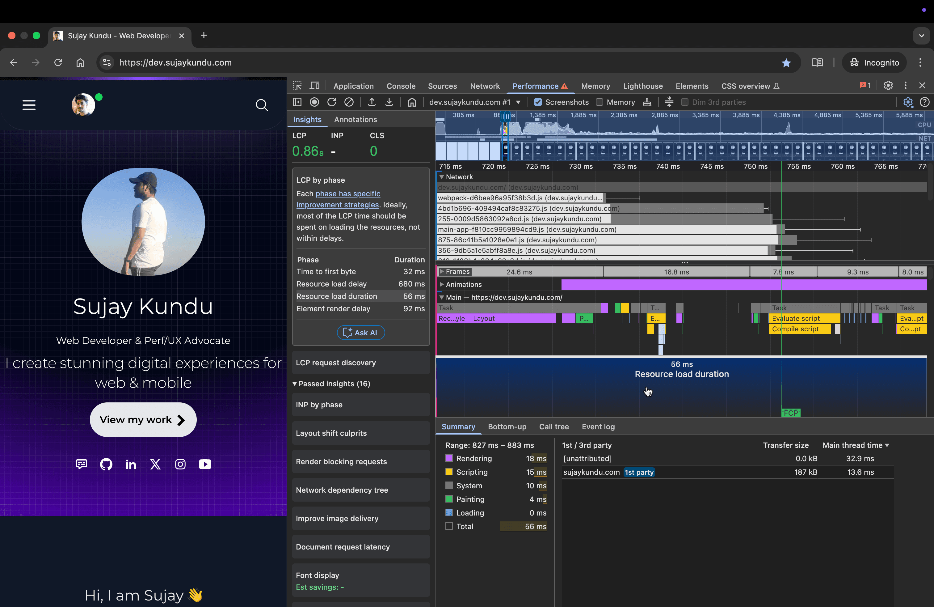 Issue 5 - Resource Load Time in dev env