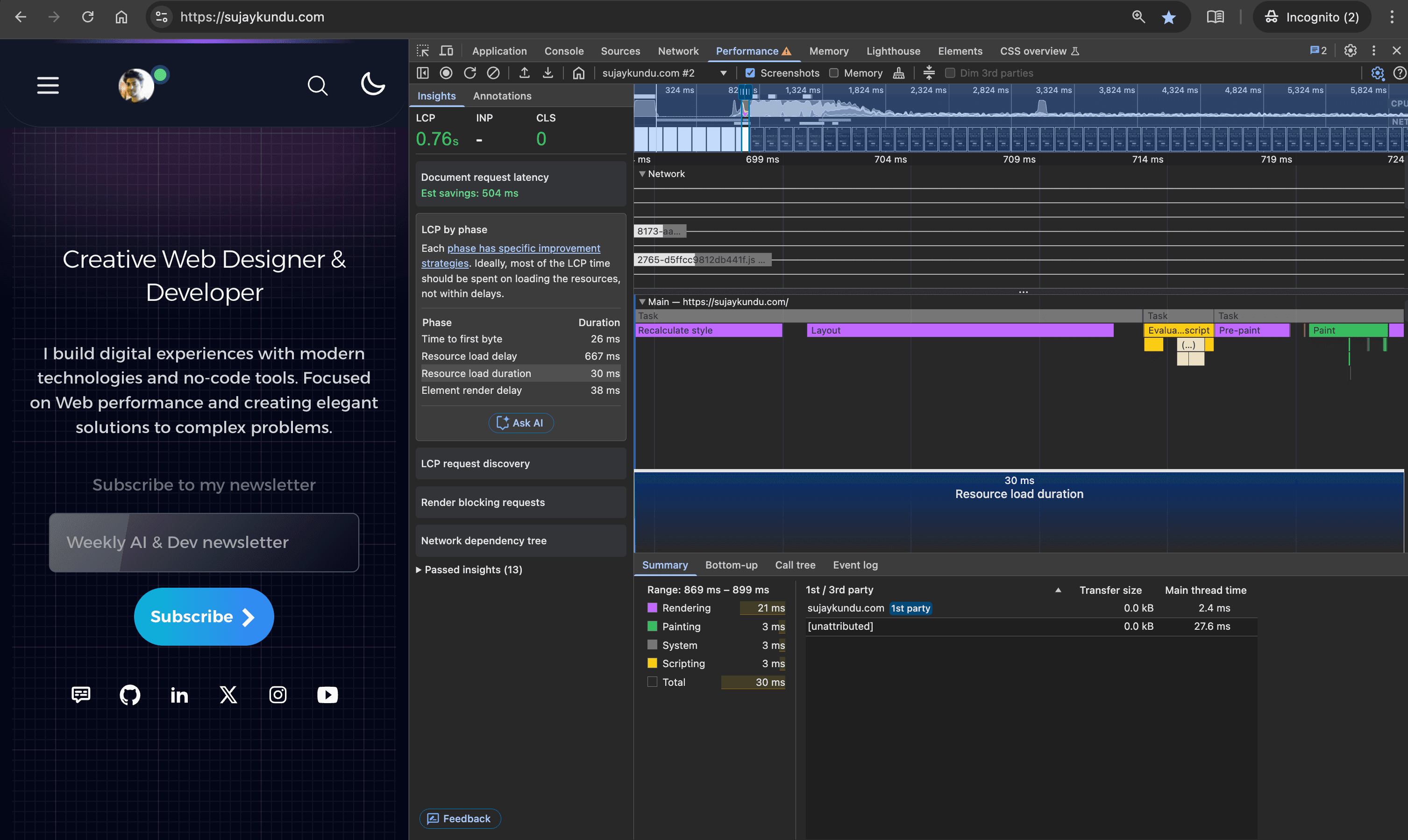 Issue 5 - Resource Load Time in prod env