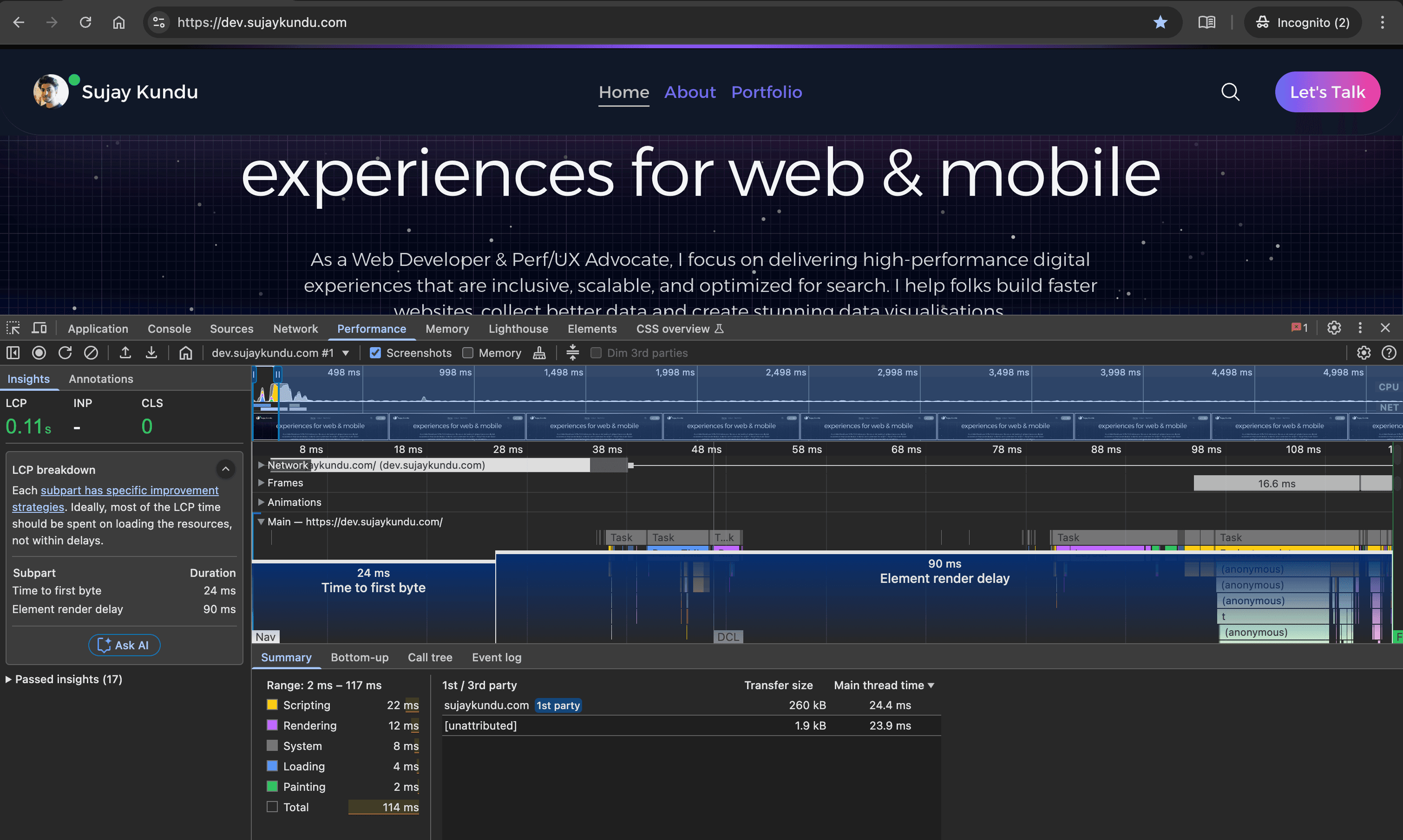 LCP Improvement Second Test