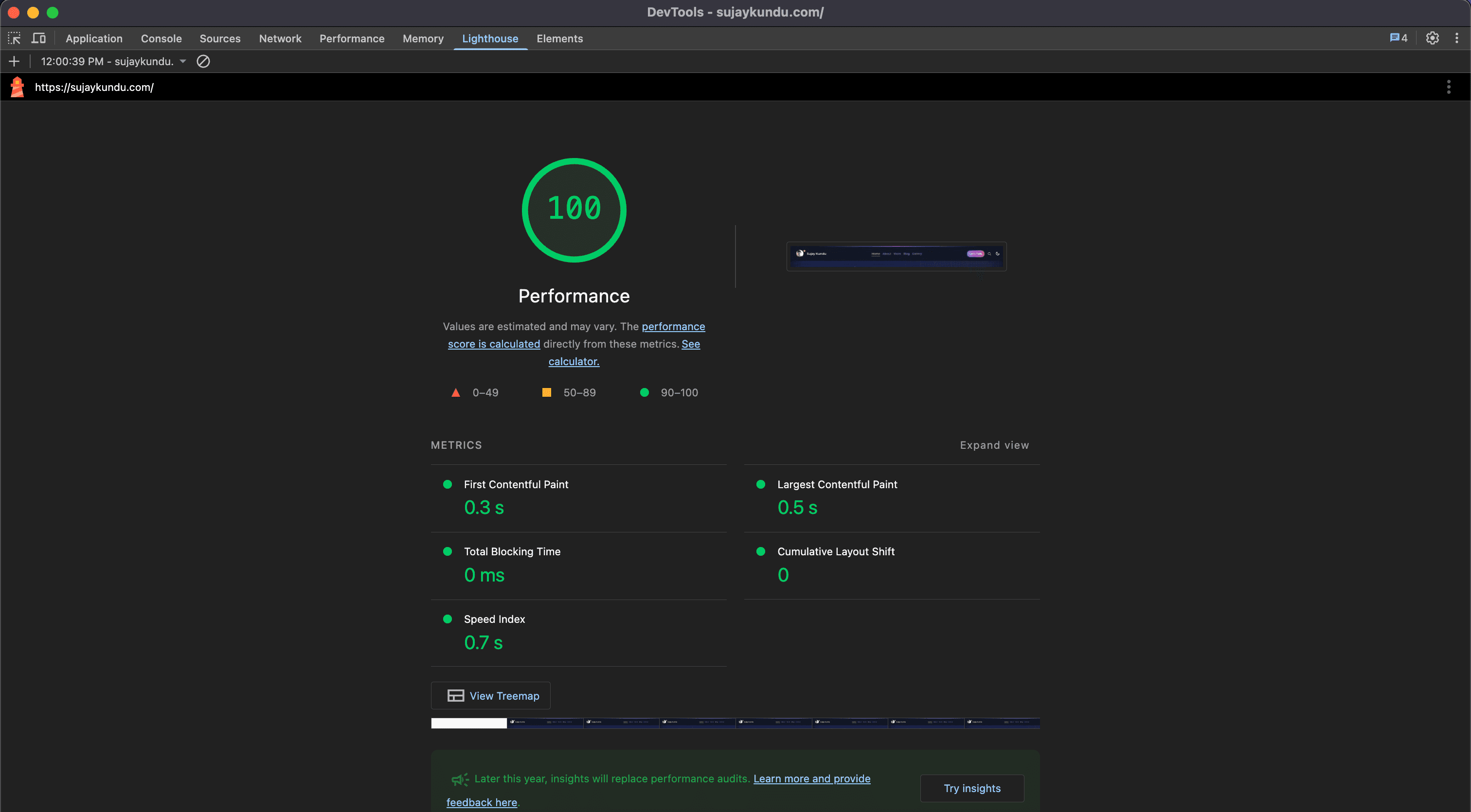 updated lighthouse scores after fixing issue2